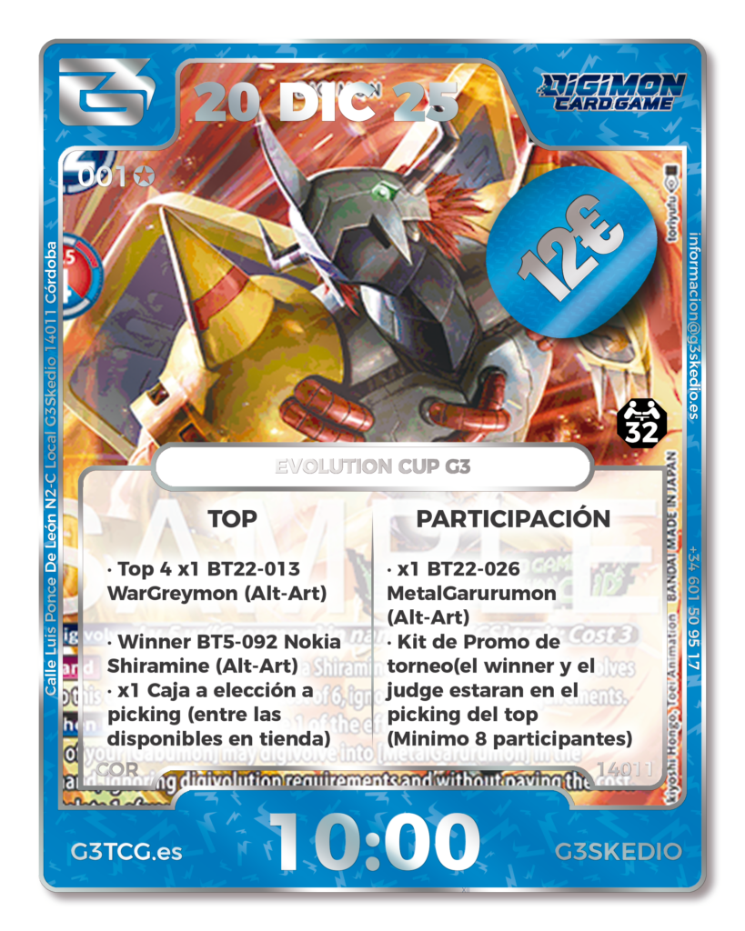 Evolution Cup - G3 - 20 DIC - 10:00