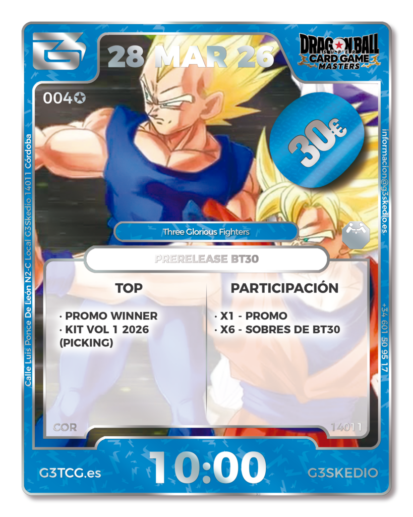Prerelease - BT30 Three Glorious Fighters - Dragon Ball Super Card Game Masters: Ultra-Bout Series Set 3