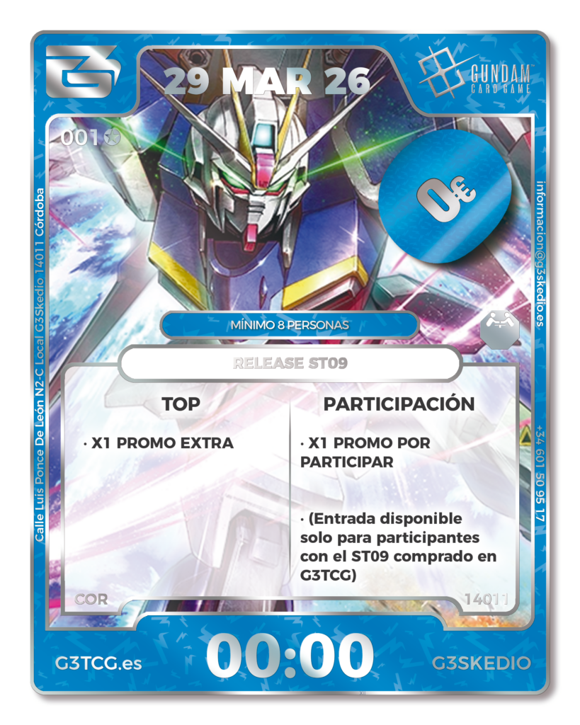 Release ST09 - Gundam TCG - 29 MAR - 10:00