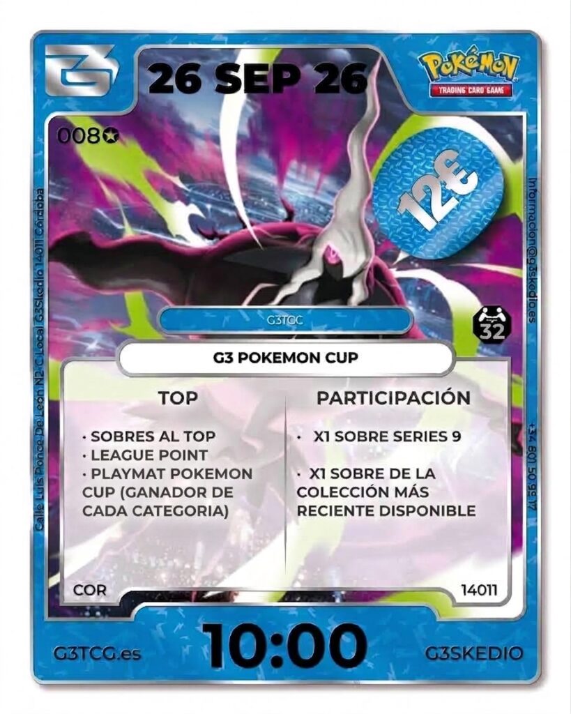 G3 Pokemon Cup - 26 SEP - 10:00